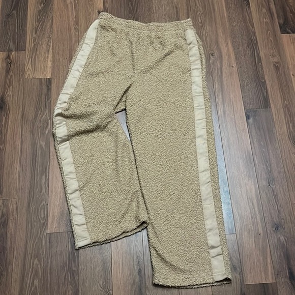 ANTHROPOLOGIE Saturday/Sunday Victoria Tan Sherpa Wide Leg Pants SHIPS SAME DAY - Picture 2 of 7